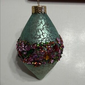 Festive Green Ornament with Sequins